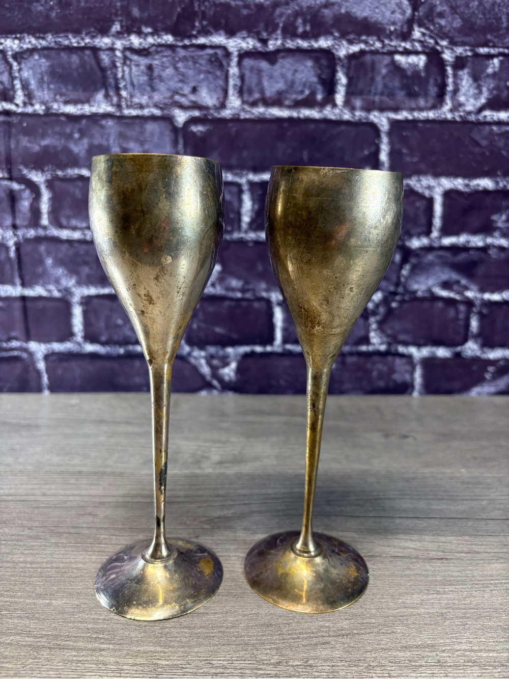 Silver Plated Goblets Champagne Flutes